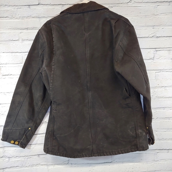 Carhartt Men's Wool Lined Chore Jacket Black 42 - Picture 2 of 6